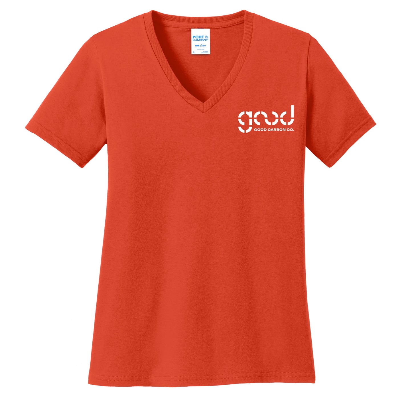 Port & Company® Women's Core Cotton V-Neck Tee